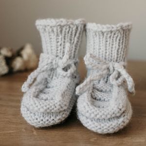 Handmade Knit Toddler Booties/Slippers - Slavic Tapochki